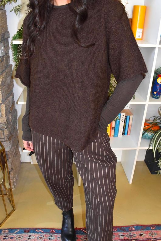 Clemmie Box Knit Coffee Bean Marl